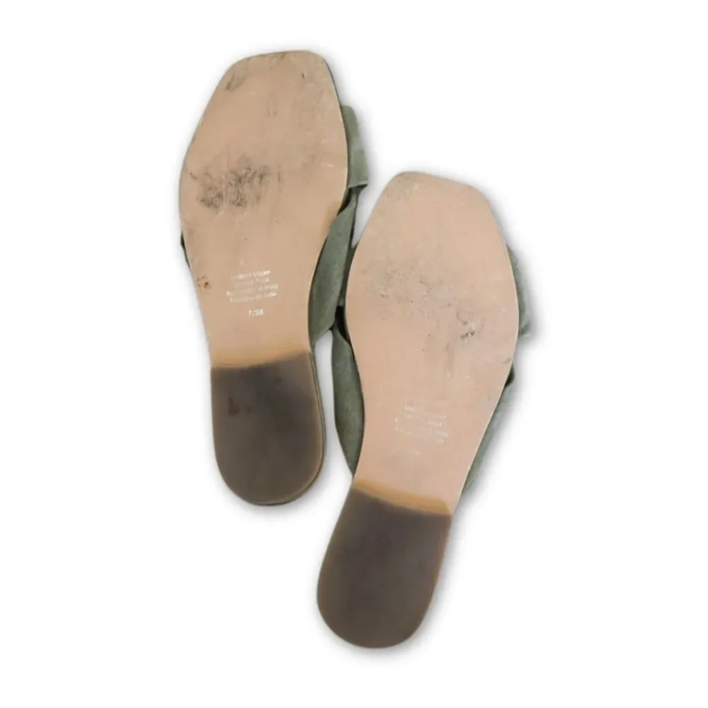 Jeffrey Campbell Suede Slide Sandals Green 7 EU 38